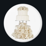 Aimant Mariage de base rose<br><div class="desc">Rose Base Mariage Gâteau Mariage Saison Idées Mariage Designs</div>