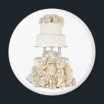 Aimant Mariage de base rose<br><div class="desc">Rose Base Mariage Gâteau Mariage Saison Idées Mariage Designs</div>