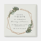 Aimant Mariage de Boho géométrique en or moderne Enregist (Devant)