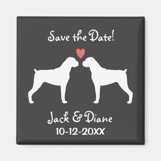 Aimant Mariage de Boxers Enregistrer la Date (Devant)