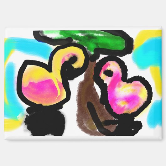 Aimant Mariage de flamants roses (Recto)