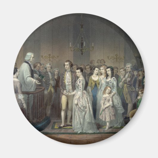 Aimant Mariage de l'aimant George Washington (Devant)