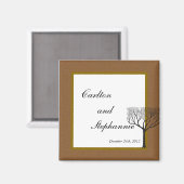 Aimant Mariage de l'arbre d'automne Favoriser (Recto/Verso)