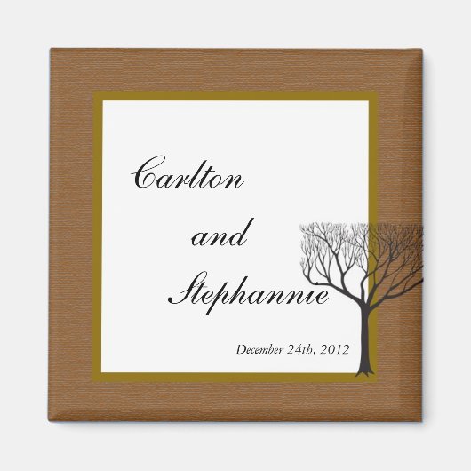 Aimant Mariage de l'arbre d'automne Favoriser (Devant)