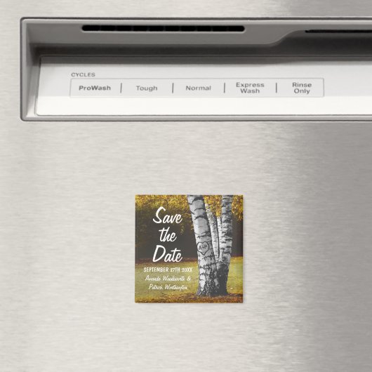 Aimant Mariage de l'arbre de bouleau sculpté d'automne En (In Situ (Lave-vaisselle))