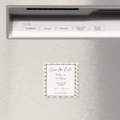 Aimant Mariage de Motif simple rustique chic (In Situ (Lave-vaisselle))
