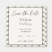 Aimant Mariage de Motif simple rustique chic (Devant)