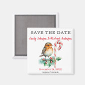 Aimant Mariage de Noël Enregistrer la date (Recto/Verso)