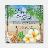Aimant Mariage de plage tropicale (Devant)