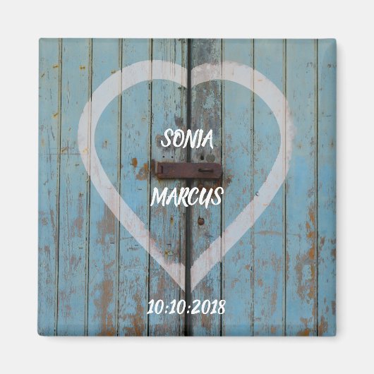 Aimant Mariage de porte de la grange rustique (Devant)