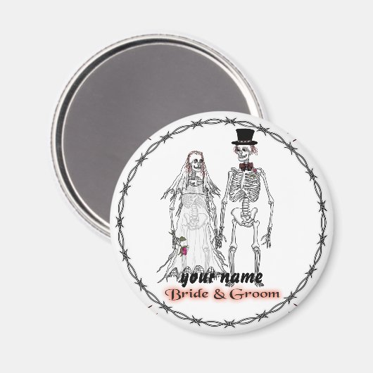 Aimant Mariage de squelette (Recto/Verso)