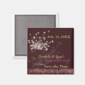 Aimant Mariage des Dandelions Twilight Enregistrer la dat (Recto/Verso)
