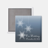 Aimant Mariage des flocons d'hiver (Recto/Verso)