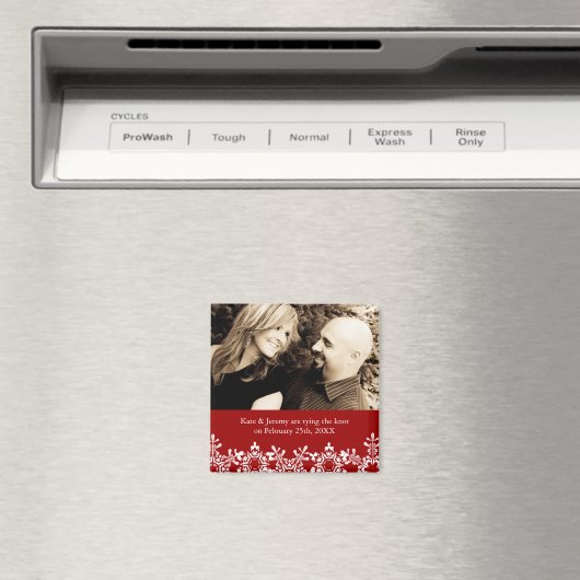 Aimant Mariage d'hiver Enregistrer la date (In Situ (Lave-vaisselle))