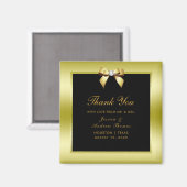 Aimant Mariage doré glamour et noir (Recto/Verso)