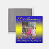 Aimant mariage du 70e anniversaire (Recto/Verso)