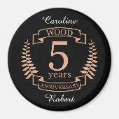 Aimant Mariage du bois 5 ans (Devant)