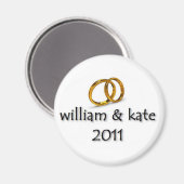 Aimant Mariage du prince William & Kate 2011 (Recto/Verso)