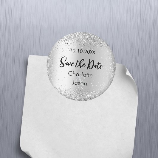 Aimant Mariage du script en argent Enregistrer la date