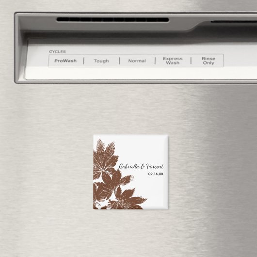 Aimant Mariage du timbre de feuille d'automne (In Situ (Lave-vaisselle))