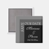 Aimant Mariage écriture moderne noir et blanc (Recto/Verso)