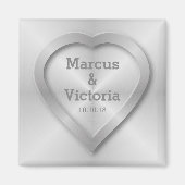 Aimant Mariage en acier inoxydable brossé (Devant)