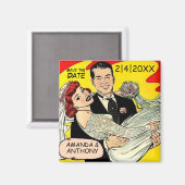 Aimant Mariage Enregistrer la date Merci pour (Recto/Verso)