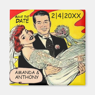 Aimant Mariage Enregistrer la date Merci pour