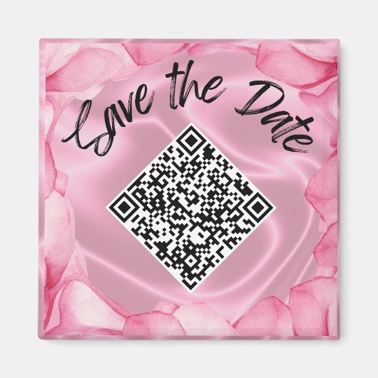 Aimant Mariage Enregistrer la date Personnalisé QR Code M (Devant)