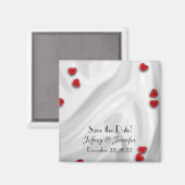 Aimant Mariage Enregistrer la date Petit coeur rouge Magn (Recto/Verso)
