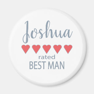 Aimant Mariage et mariage 5 Coeur Meilleur homme