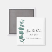 Aimant Mariage Eucalyptus Enregistrer La Date (Recto/Verso)