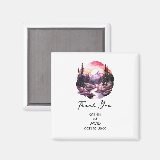 Aimant Mariage Faveur Noël Aventure Mariage extérieur (Recto/Verso)