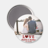 Aimant Mariage Favor Amour Typographie moderne Merci (Recto/Verso)