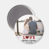 Aimant Mariage Favor Amour Typographie moderne Merci (Recto/Verso)