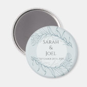 Aimant Mariage Fleur sauvage Elegant Boho (Recto/Verso)