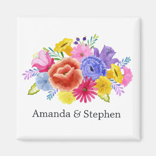 Aimant Mariage Floral Fiesta Mexicaine