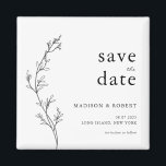 Aimant Mariage floral minimaliste simple Enregistrer la d<br><div class="desc">Mariage floral minimaliste simple Enregistrer la date</div>