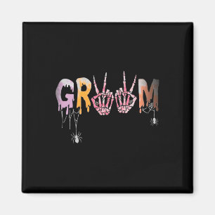 Aimant Mariage gothique Éffrayant Halloween Squelette Gro