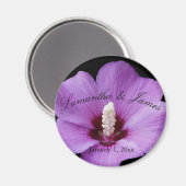 Aimant Mariage gros plan sur Hydrangea Violet (Recto/Verso)