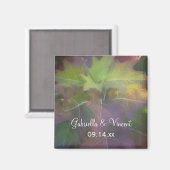 Aimant Mariage Hydrangea Leaf Chêne Automne (Recto/Verso)