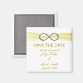 Aimant Mariage Infini Jaune Enregistrer L'Aimant Date (Recto/Verso)