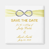 Aimant Mariage Infini Jaune Enregistrer L'Aimant Date (Devant)