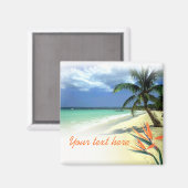 Aimant Mariage jamaïcain tropical à Hawaii Favor Keepsaké (Recto/Verso)