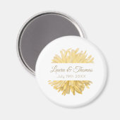 Aimant Mariage jaune et blanc (Recto/Verso)