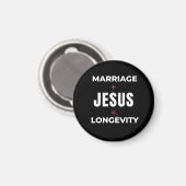 Aimant Mariage + Jésus = Longévité (Recto/Verso)