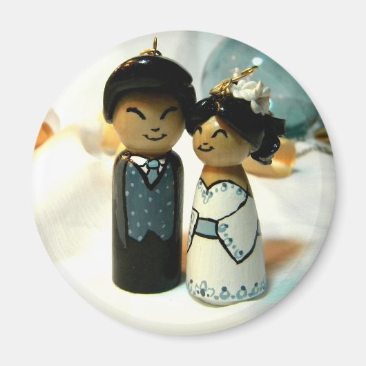 Aimant Mariage Kokeshi II (Devant)