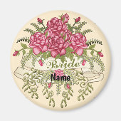 Aimant Mariage la mariée aux roses (Devant)