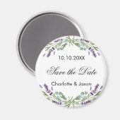 Aimant Mariage Lavender eucalyptus Enregistrer l'aimant D (Recto/Verso)