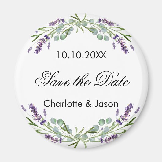 Aimant Mariage Lavender eucalyptus Enregistrer l'aimant D (Devant)